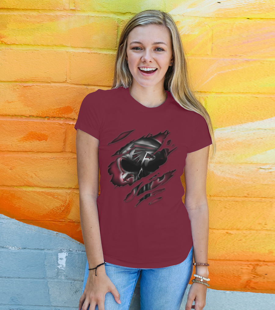 Atlanta Falcons Skull T-Shirt