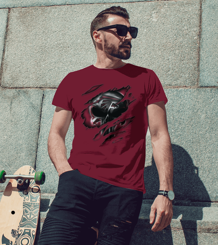 Atlanta Falcons Skull T-Shirt