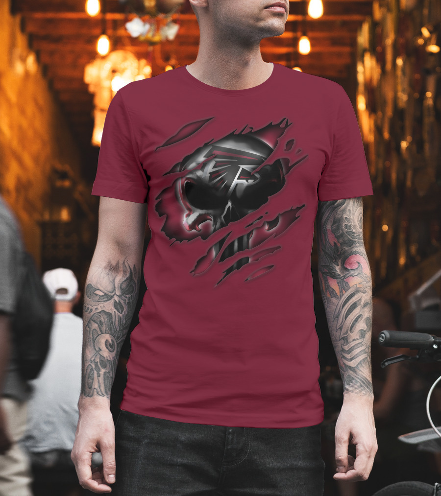 Atlanta Falcons Skull T-Shirt