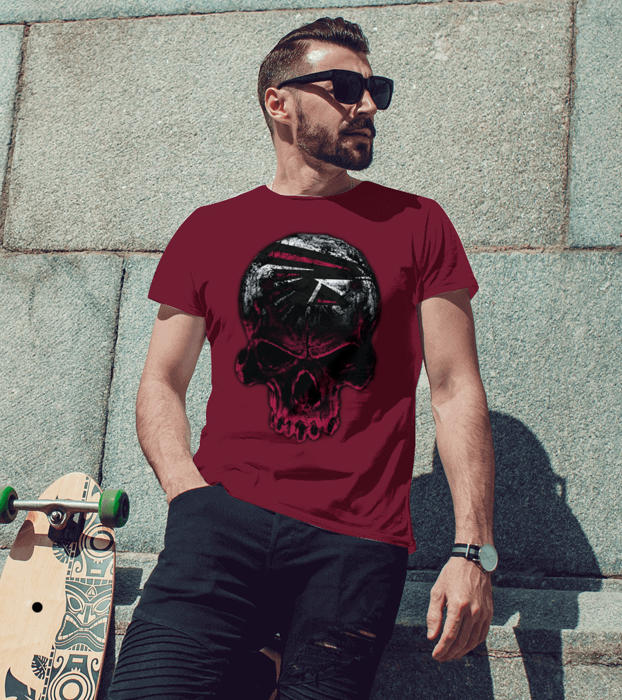 Atlanta Falcons Skull Emblem 67 T-Shirt