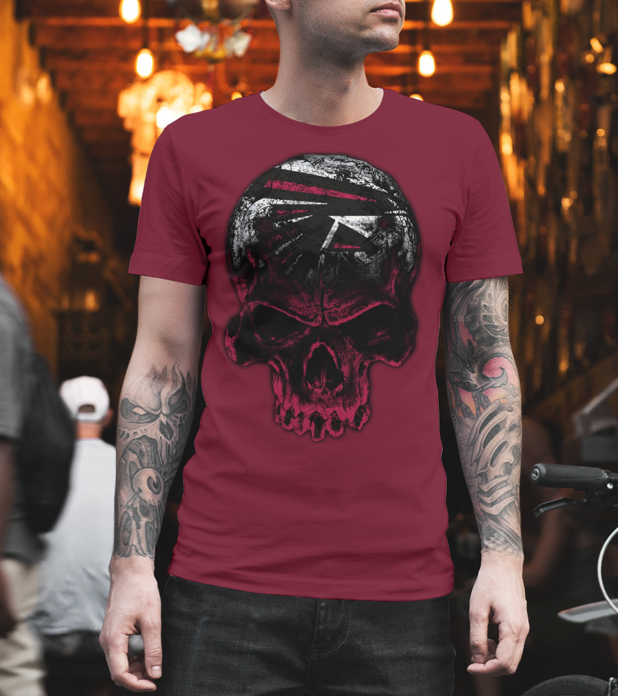 Atlanta Falcons Skull Emblem 67 T-Shirt