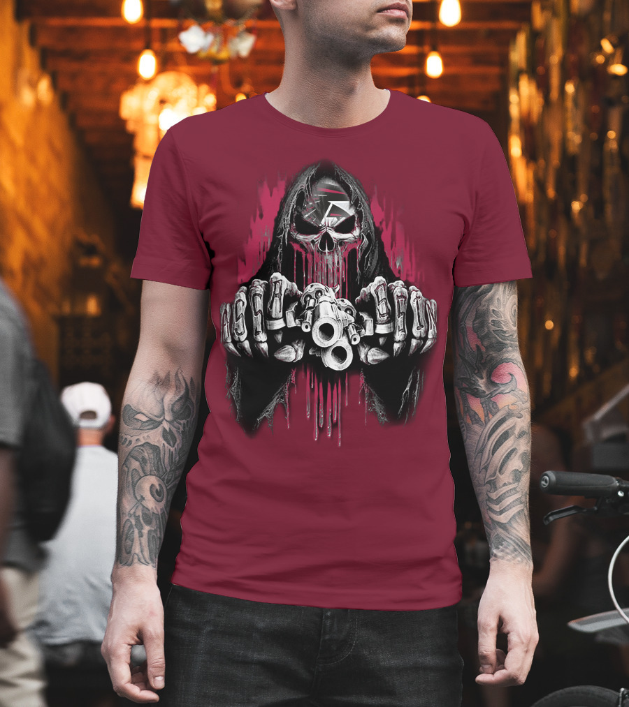 Atlanta Falcons Skull Grim Reaper T-Shirt