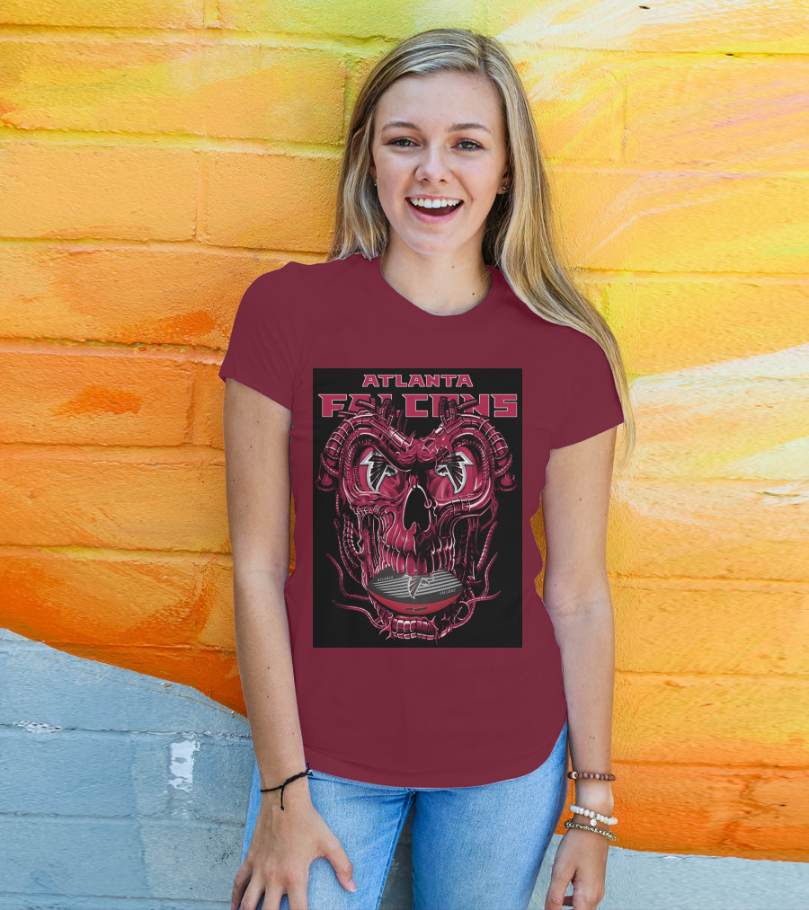 Atlanta Falcons Dragonskull Helmet T-Shirt