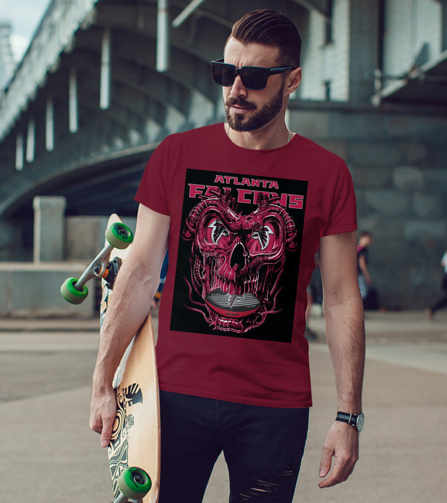 Atlanta Falcons Dragonskull Helmet T-Shirt