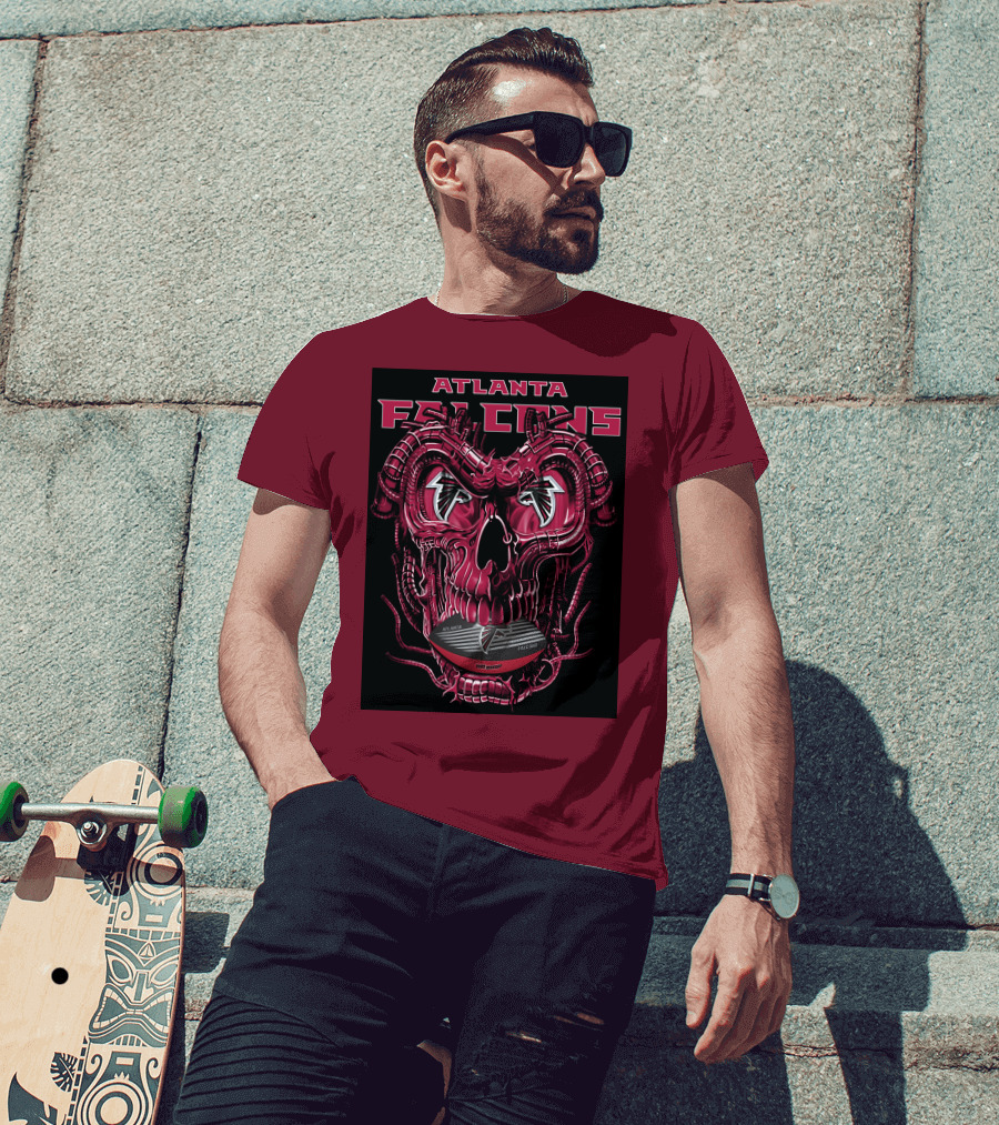 Atlanta Falcons Dragonskull Helmet T-Shirt