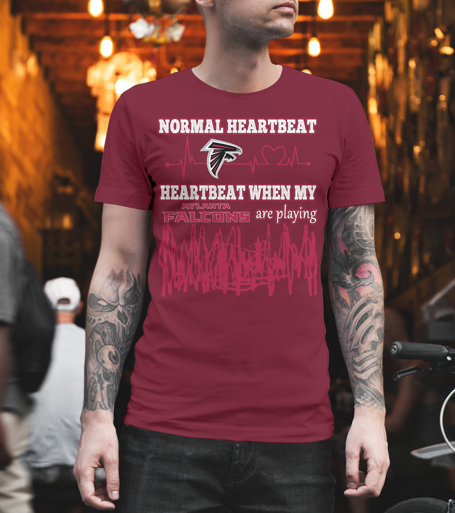 Normal Heartbeat Heartbeat When My Atlanta Falcons Are Playing T-Shirt