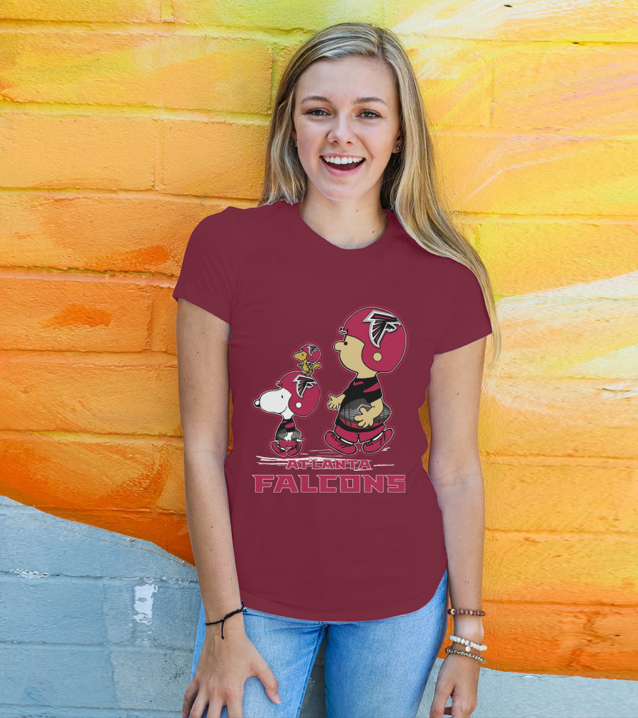 Atlanta Falcons Snpfootball Peanuts Characters T-Shirt