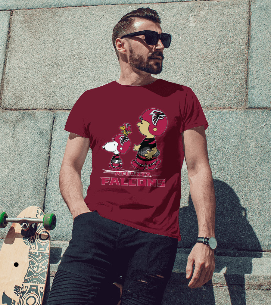 Atlanta Falcons Snpfootball Peanuts Characters T-Shirt