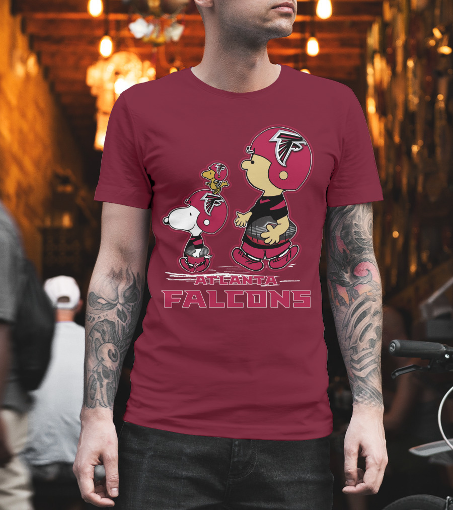 Atlanta Falcons Snpfootball Peanuts Characters T-Shirt
