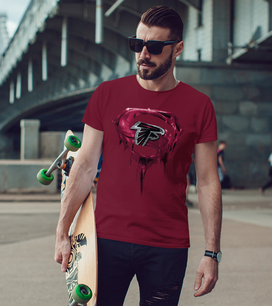 Spm Atlanta Falcons Superhero Emblem T-Shirt