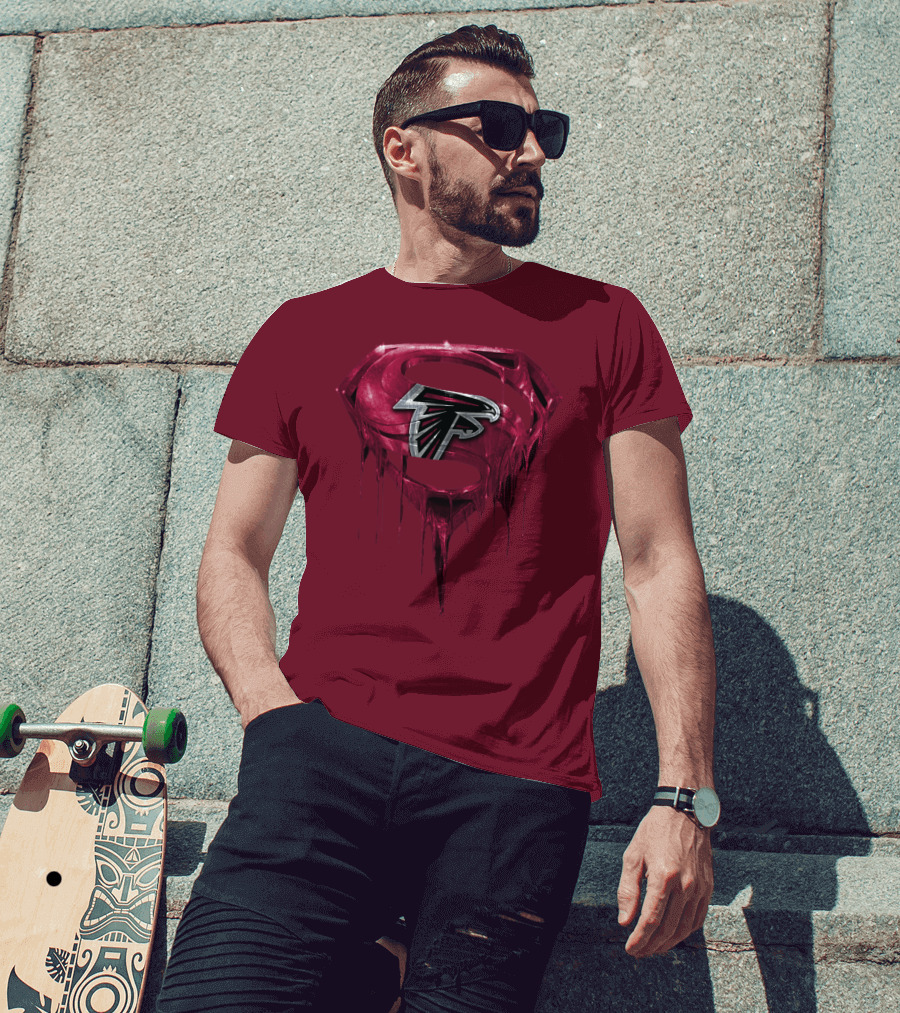 Spm Atlanta Falcons Superhero Emblem T-Shirt