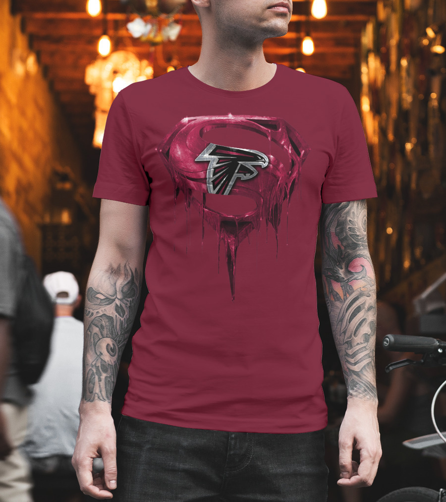 Spm Atlanta Falcons Superhero Emblem T-Shirt