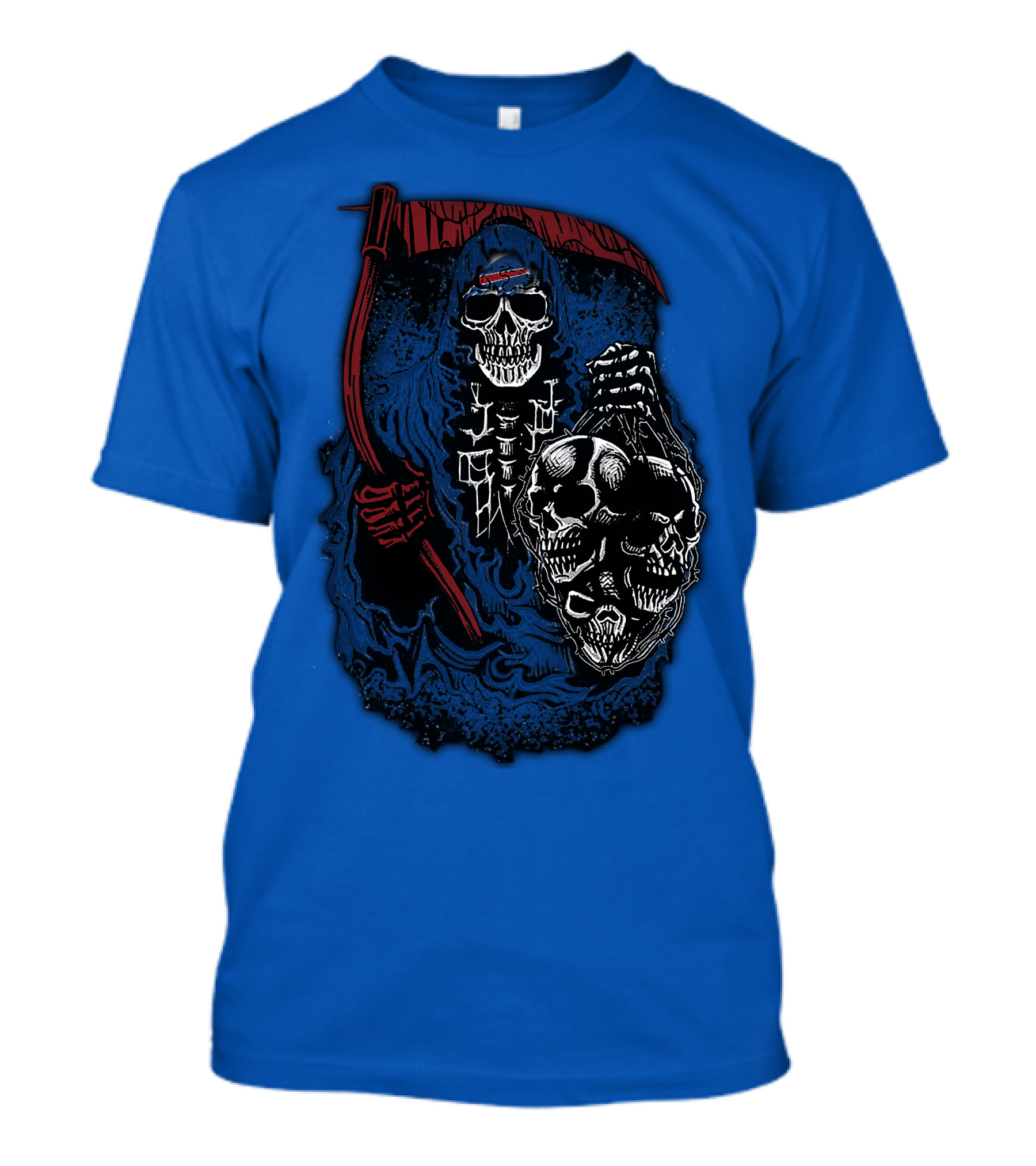 Buffalo Bills 61 Grim Reaper Skeleton Skulls T-Shirt