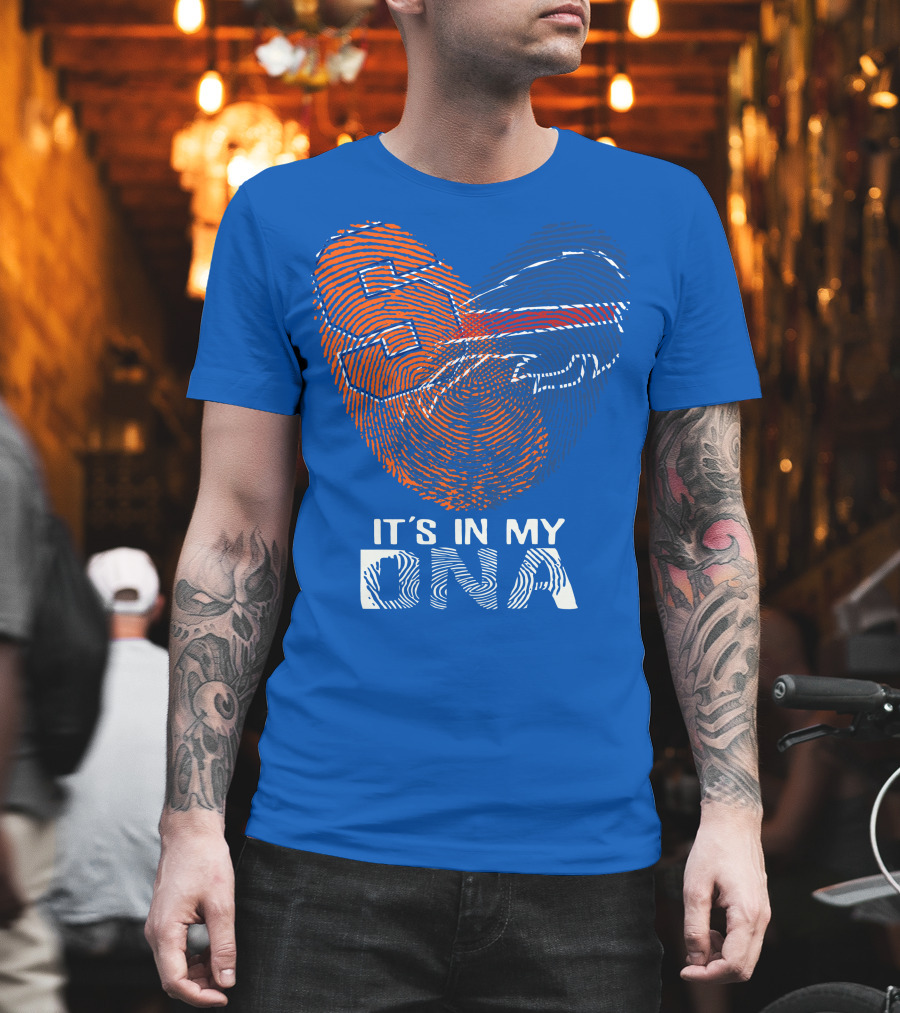 Buffalo Bills It's In My Dna Fingerprint Heart T-Shirt