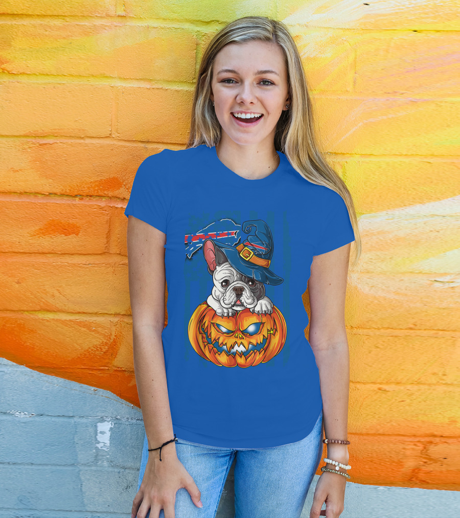 Buffalo Bills Bulldog Halloween Pumpkin T-Shirt