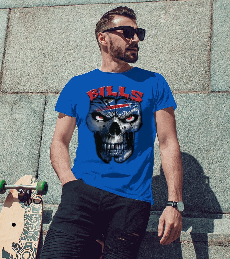 Buffalo Bills Skull Logo T-Shirt
