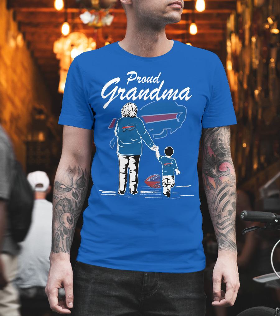 Proud Grandma Buffalo Bills Family Fan Love Football Generations T-Shirt