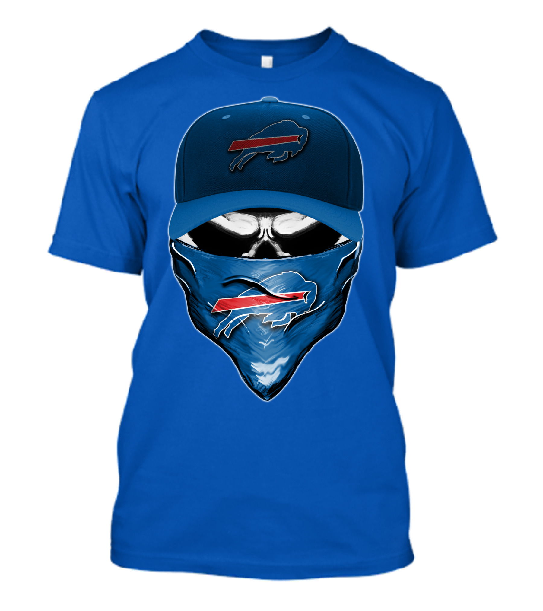 Skull V6 Buffalo Bills Mask And Cap With Team T-Shirt