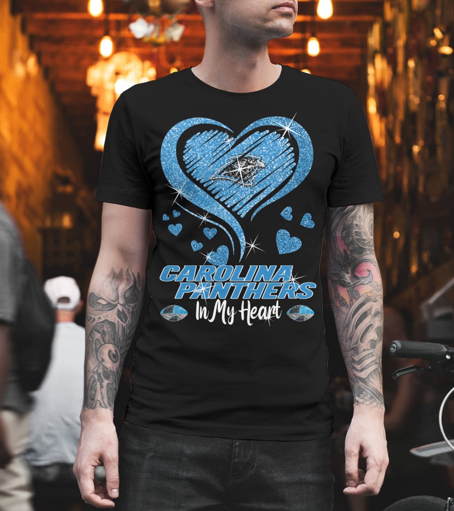 Carolina Panthers Heart Logo In My Heart T-Shirt