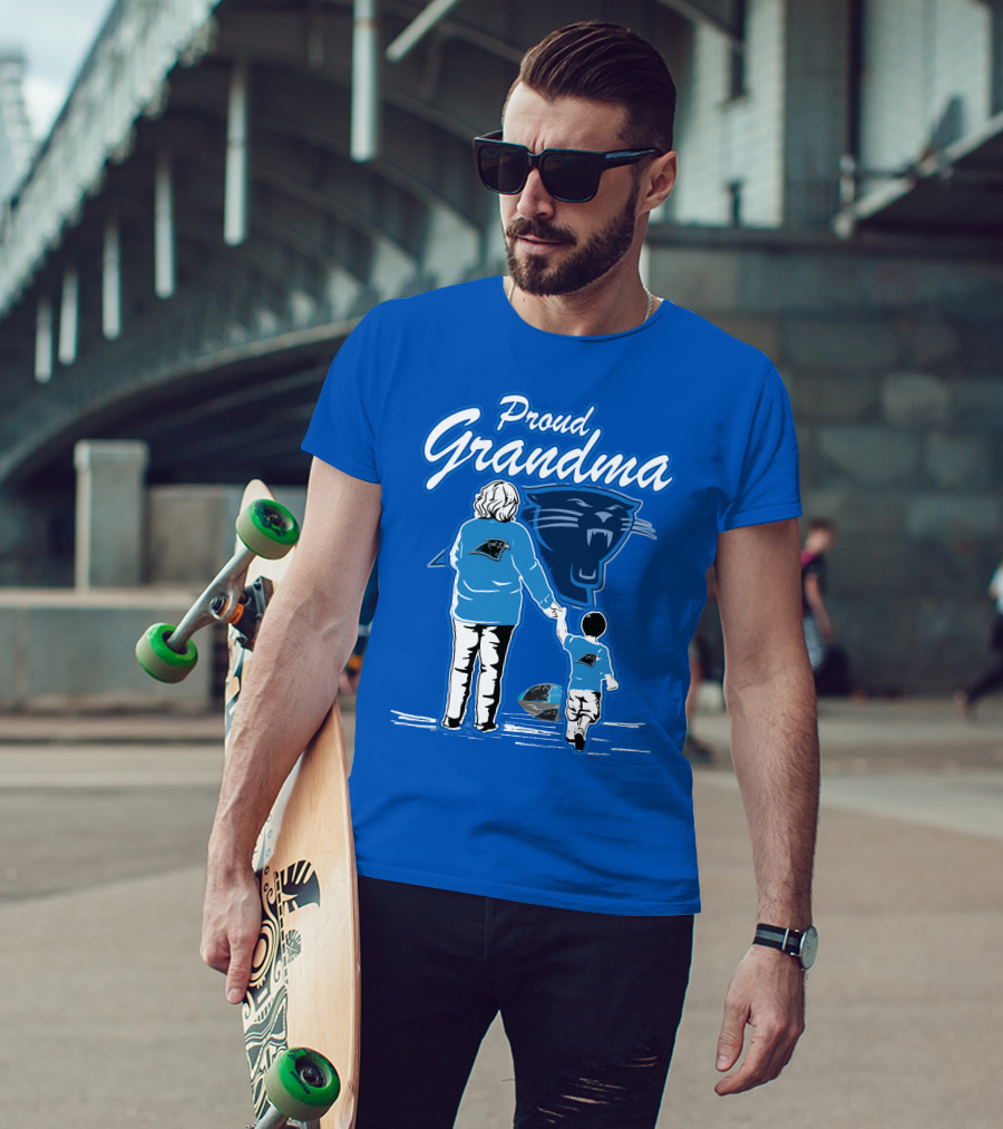 Proud Grandma Carolina Panthers Football Family Connections T-Shirt