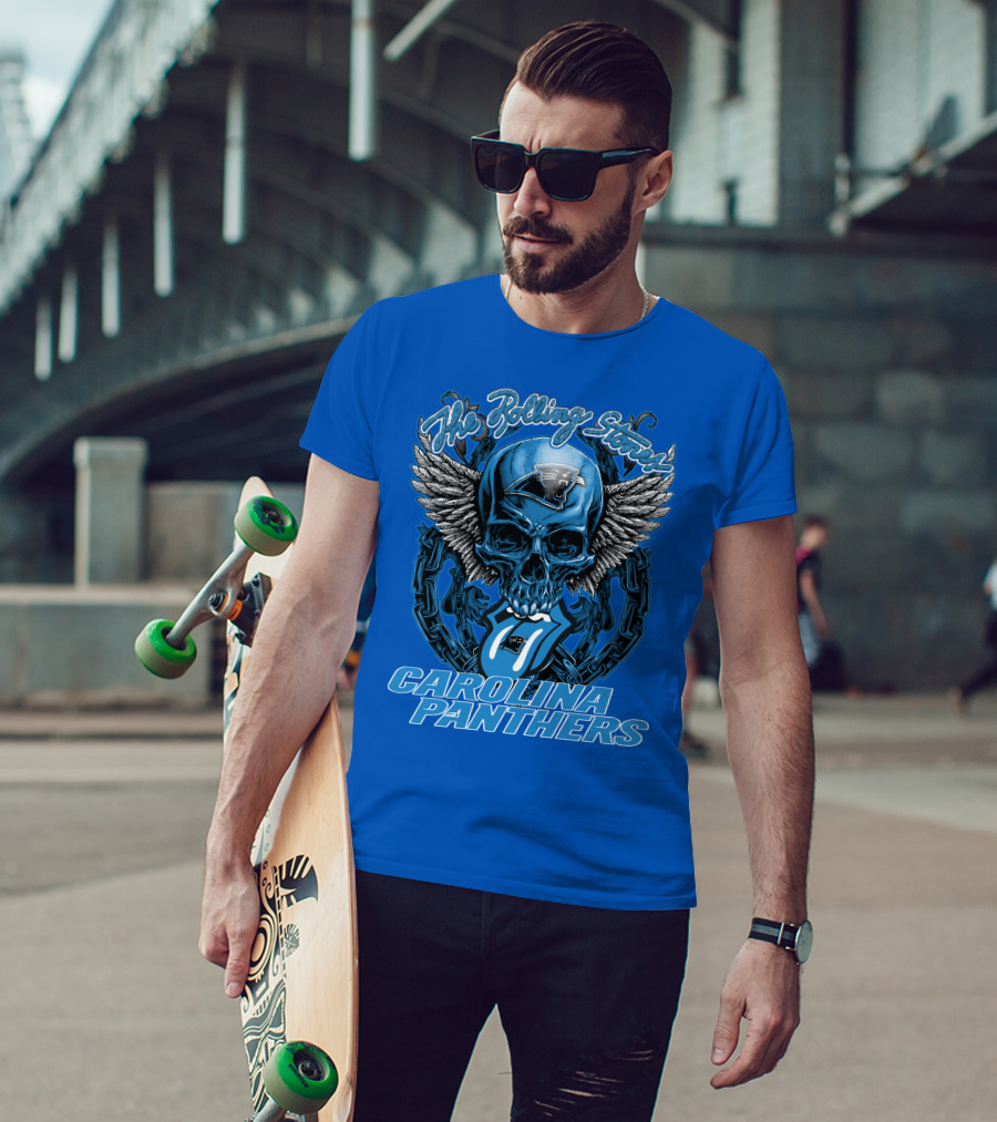 The Rolling Stones Carolina Panthers Skull Wing T-Shirt
