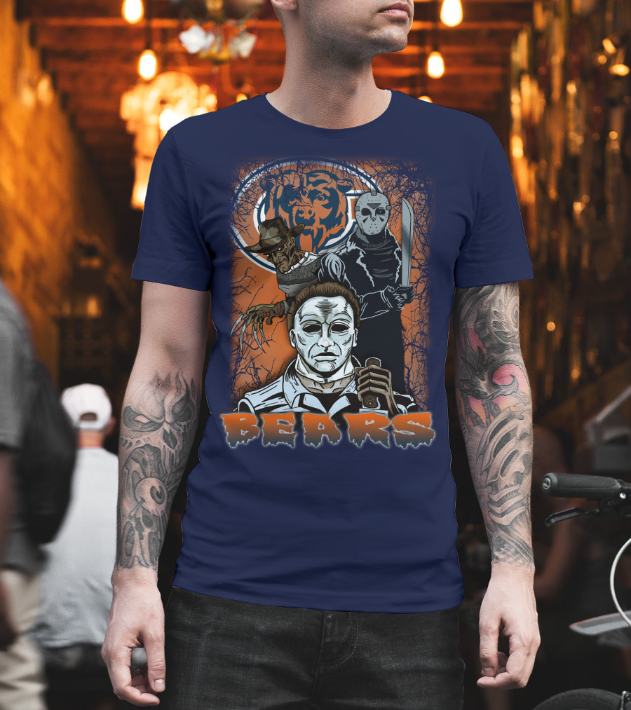 Chicago Bears Horror Icons Bear T-Shirt