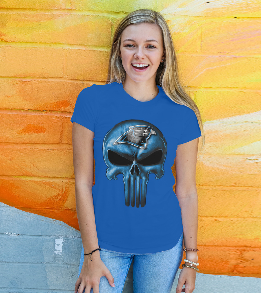 CAROLINA PANTHERS Skull T-Shirt