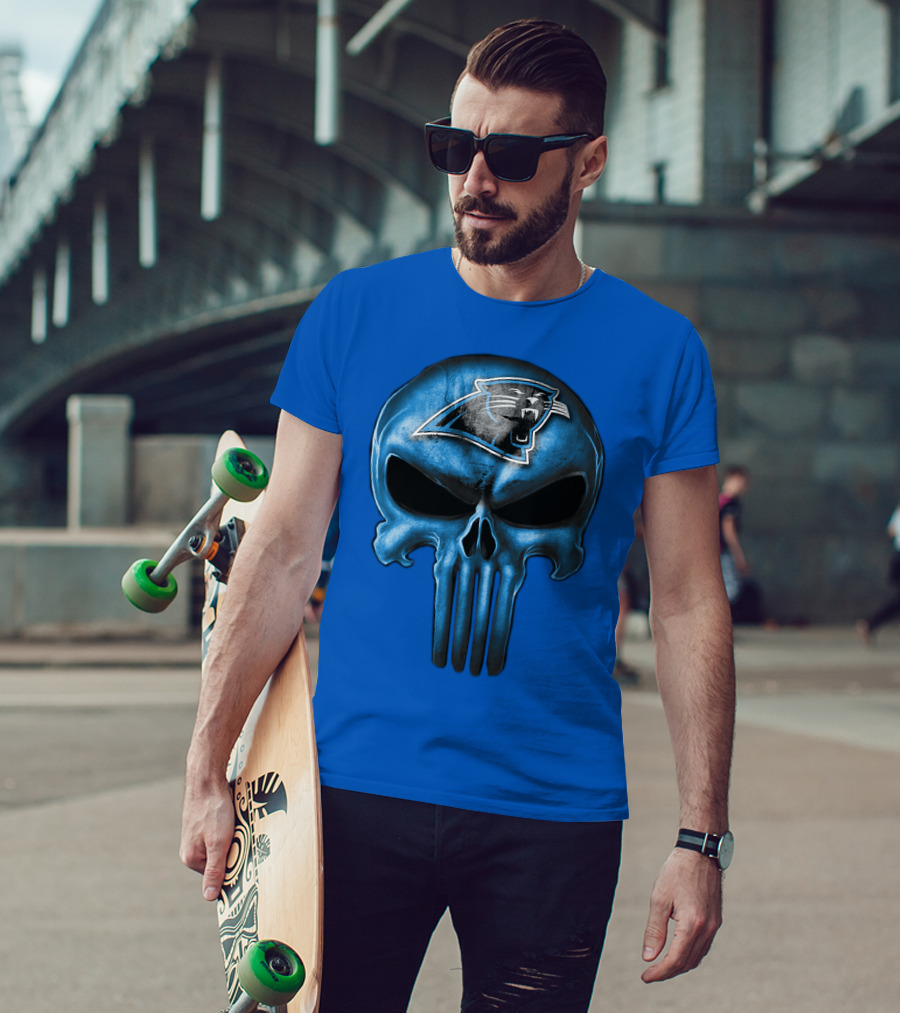 CAROLINA PANTHERS Skull T-Shirt