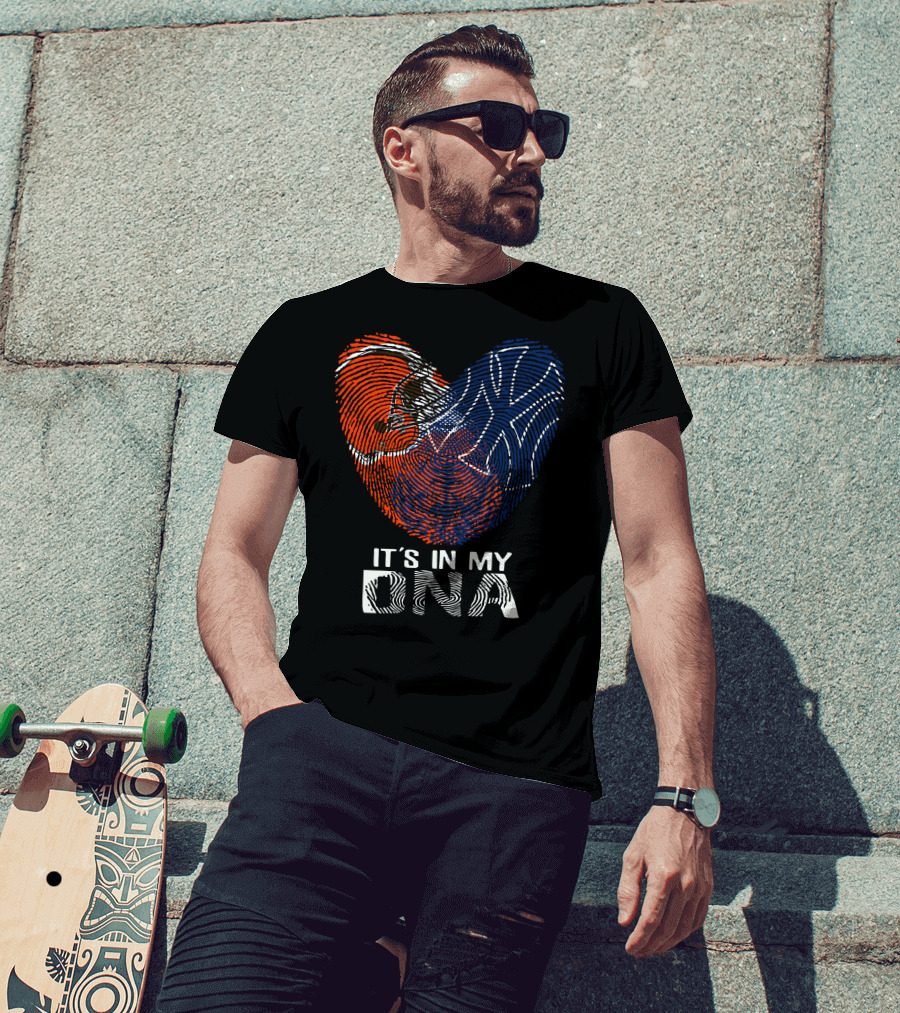 Cleveland Browns New York Yankees It's In My Dna T-Shirt