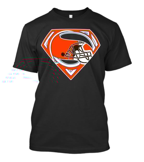 Cleveland Browns Helmet Superman Logo 72 T-Shirt