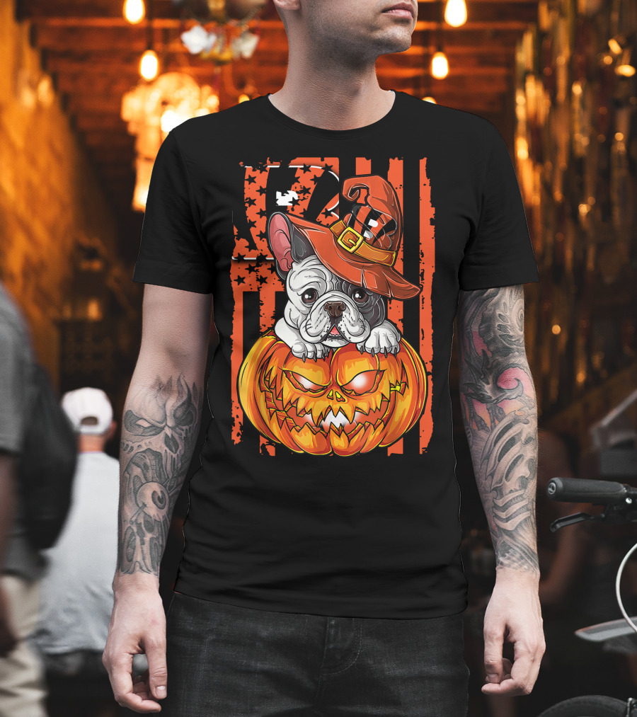 Hlw Bulldog Halloween Pumpkin Cincinnati Bengals T-Shirt