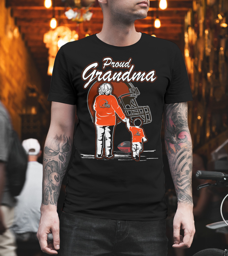 Proud Grandma Cleveland Browns Football Family Fan T-Shirt