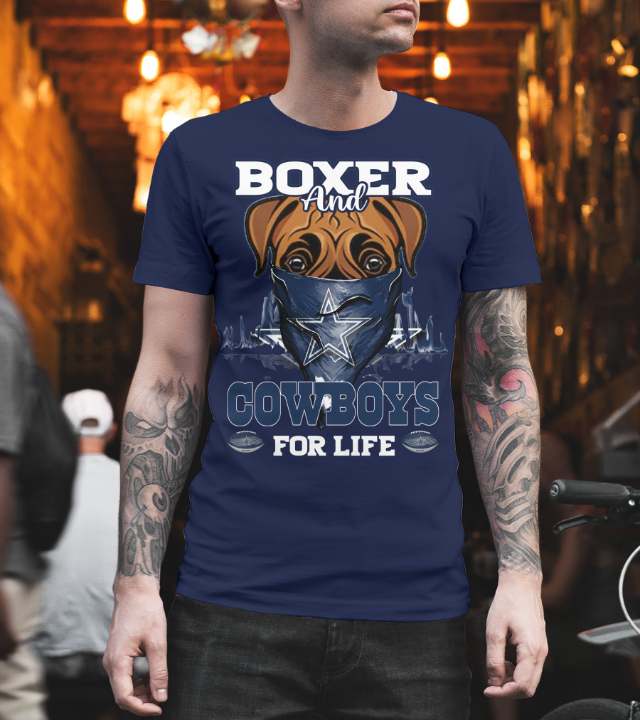 Boxer and Cowboys for Life T-Shirt
