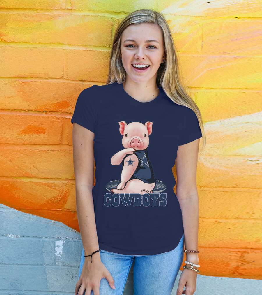 Pig COWBOYS Football Star T-Shirt