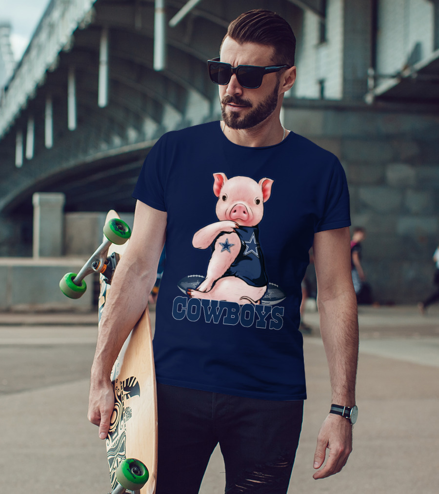 Pig COWBOYS Football Star T-Shirt