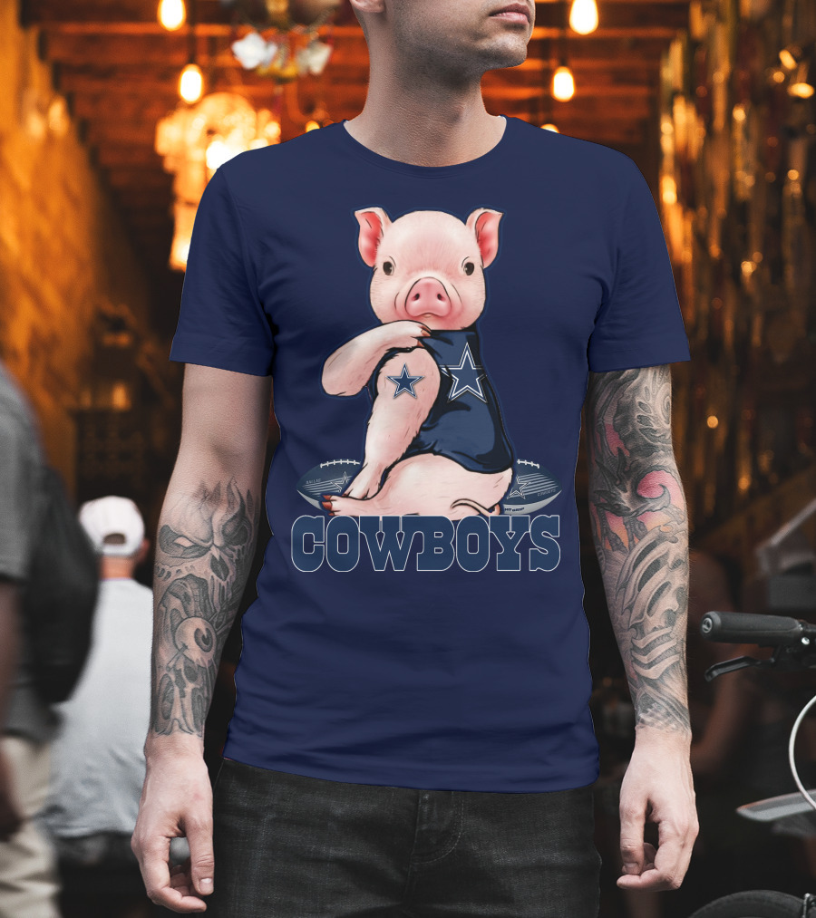Pig COWBOYS Football Star T-Shirt