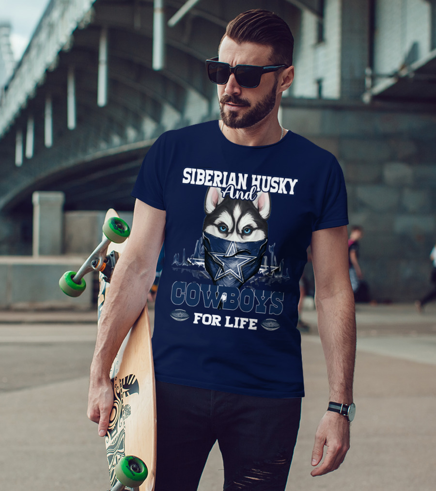 Siberian Husky And Cowboys For Life T-Shirt