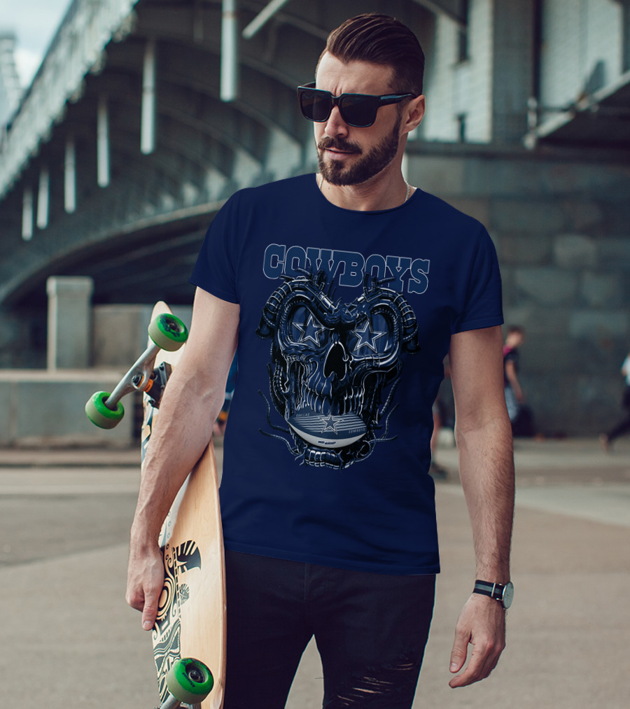 COWBOYS Dragonskull Dallas Football Helmet T-Shirt