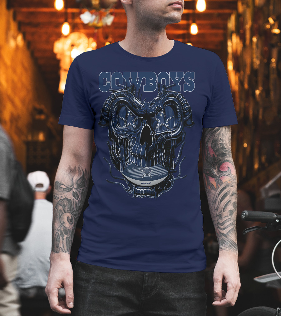 COWBOYS Dragonskull Dallas Football Helmet T-Shirt
