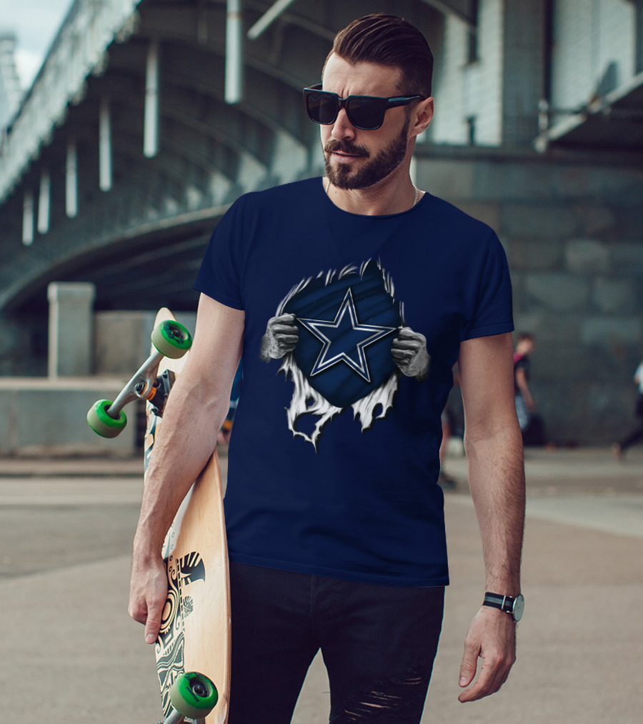 Dallas Cowboys Star Torn Rip Reveal T-Shirt