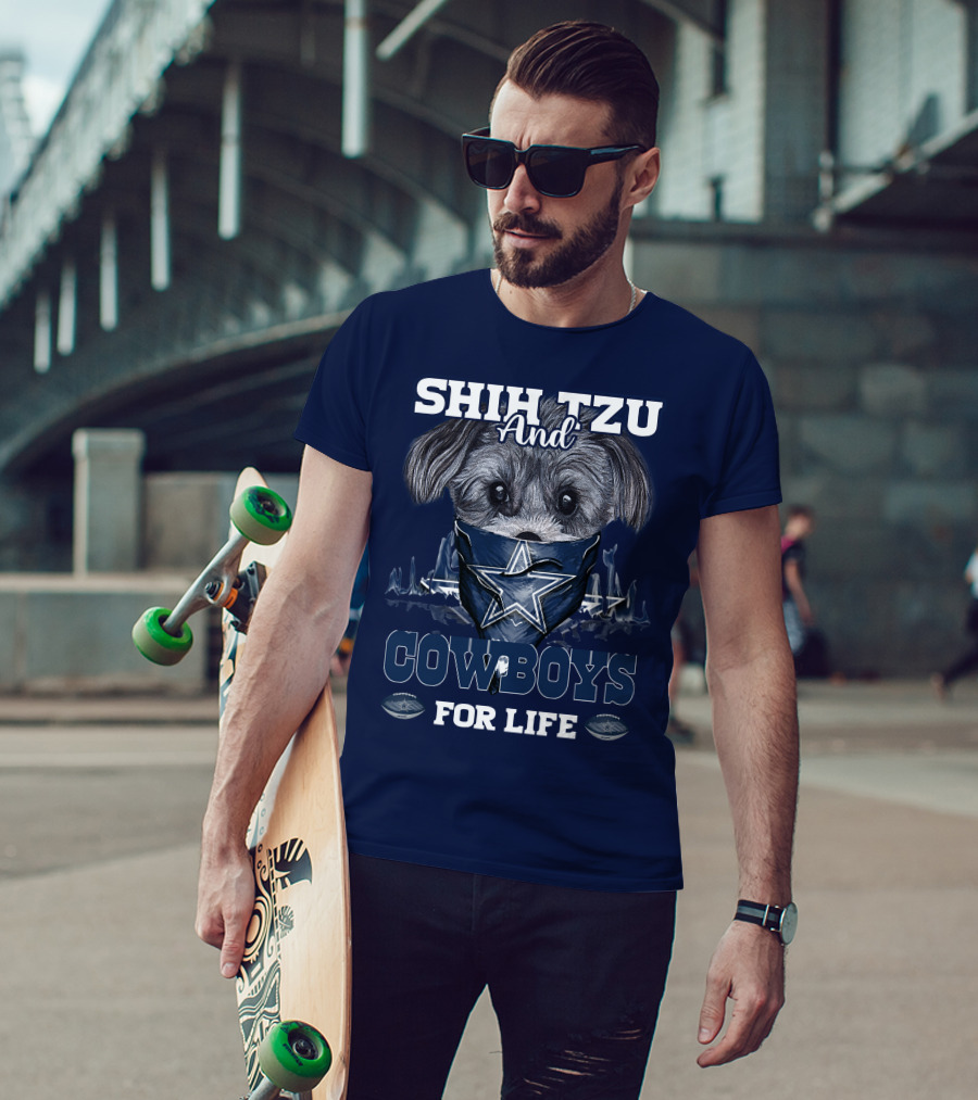 SHIH TZU And COWBOYS For Life T-Shirt