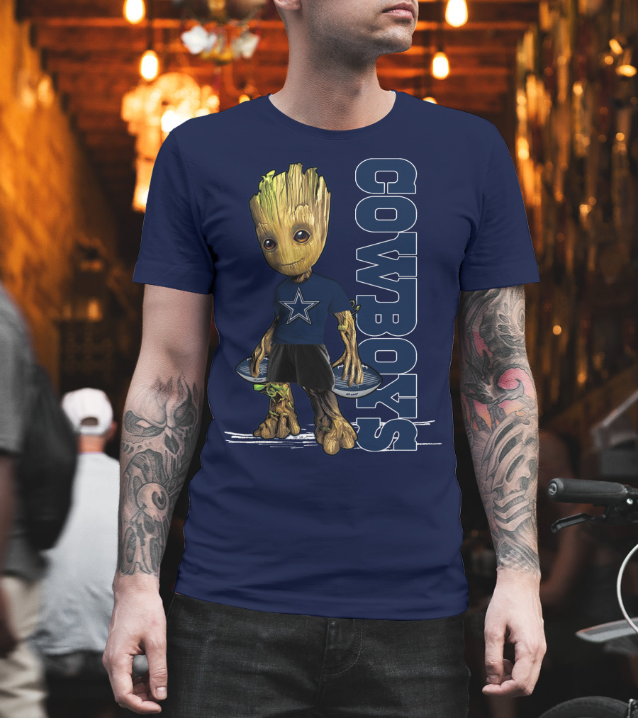 Groot Dallas Cowboys Star Fan T-Shirt