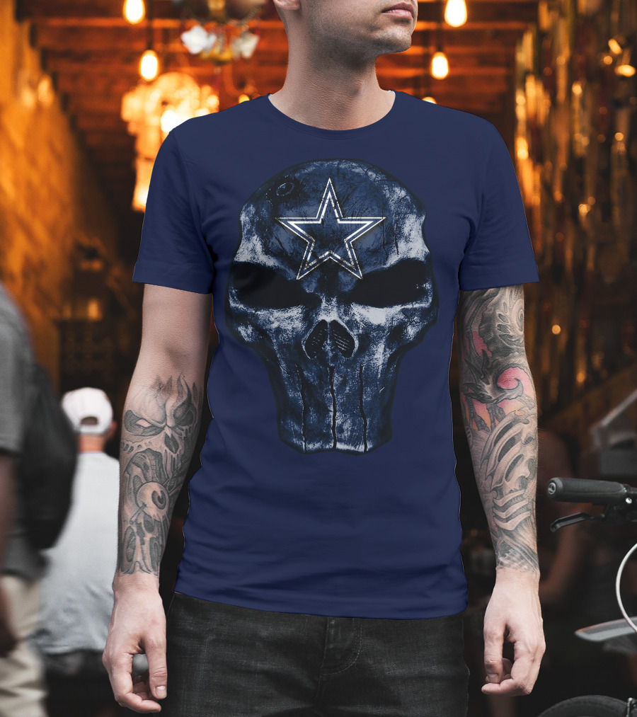 Dallas Cowboys Skull Star Emblem T-Shirt