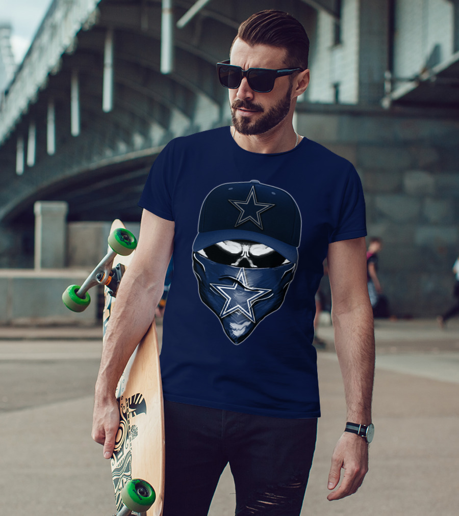 Dallas Cowboys Skull Star Logo Fan Gear T-Shirt