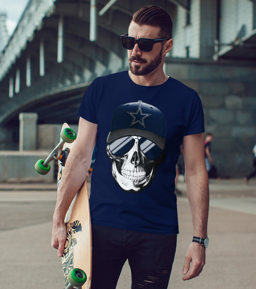 Skull Dallas Cowboys Star Hat Sunglasses T-Shirt