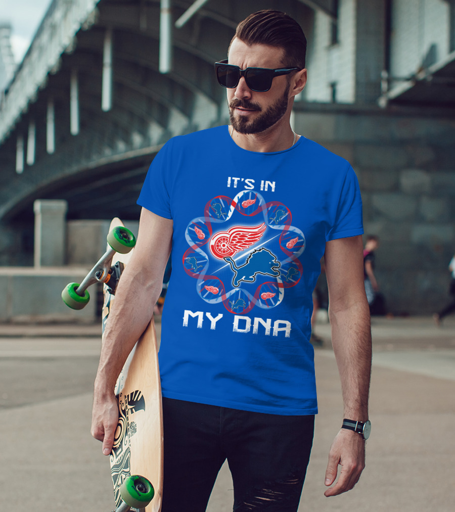 Detroit Lions Red Wings It's In My Dna T-Shirt