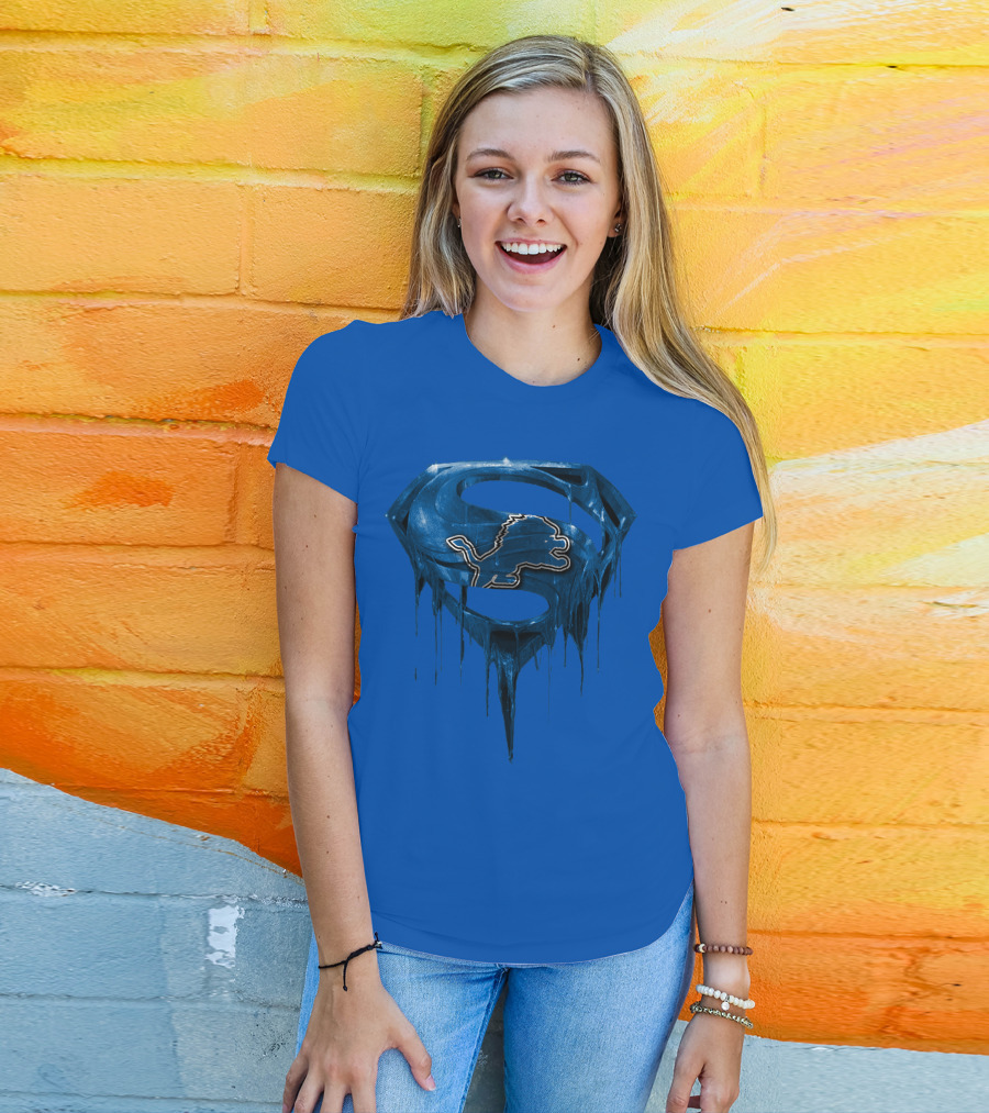 Detroit Lions Superman Symbol Spm T-Shirt