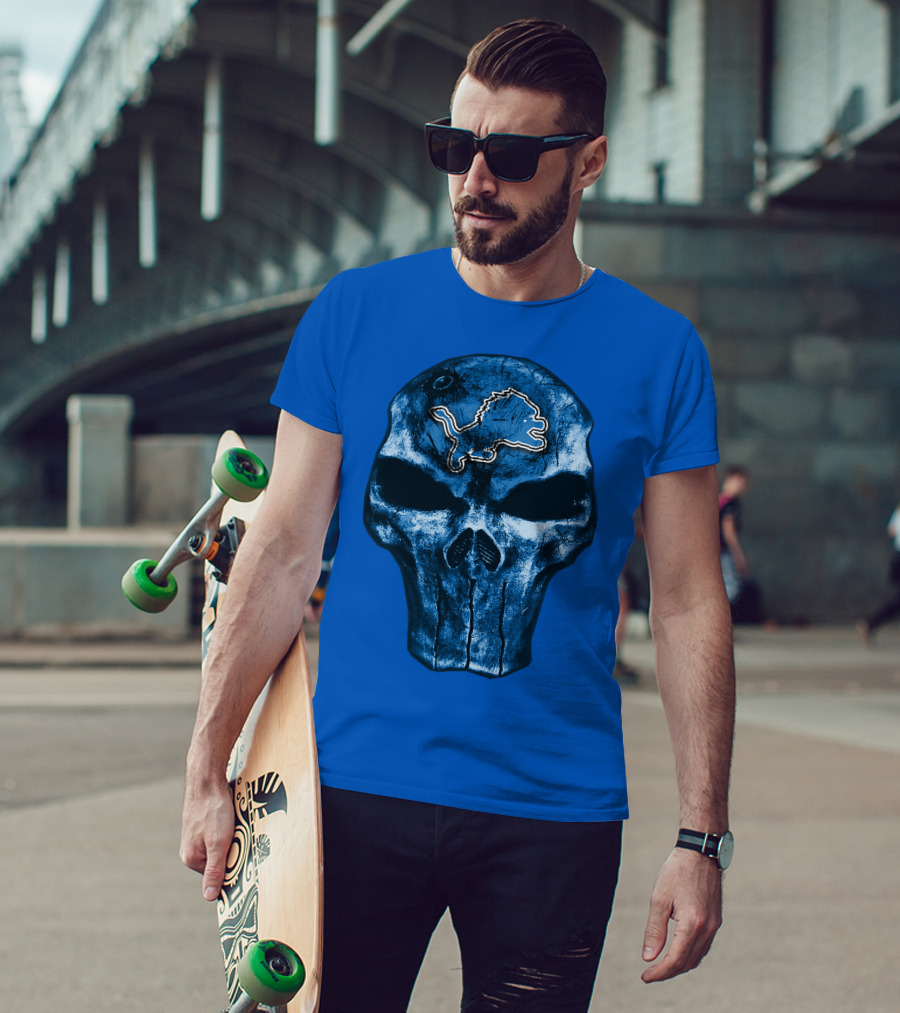 Detroit Lions Skull T-Shirt