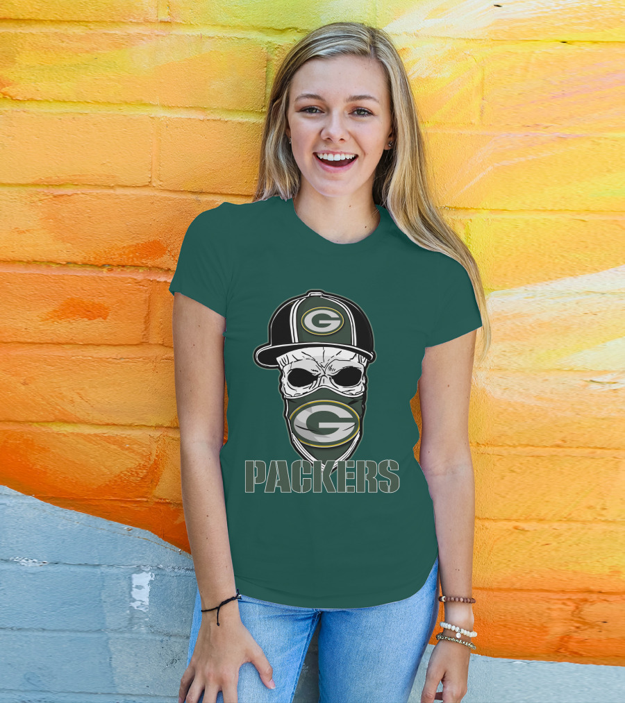 Packers Skull Hat Green Bay Packers T-Shirt