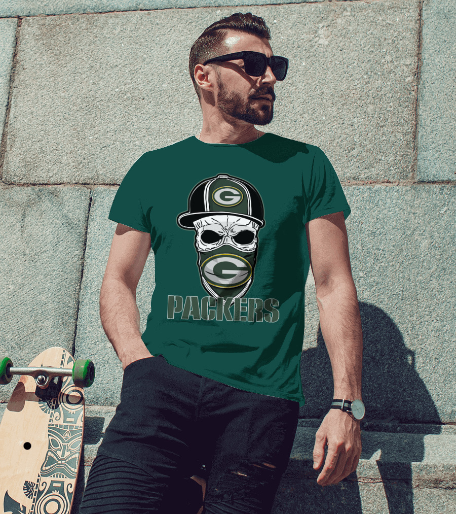 Packers Skull Hat Green Bay Packers T-Shirt
